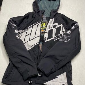 ICON Black and Gray Protective Motorcycle Jacket Men’s Size Large NWOT